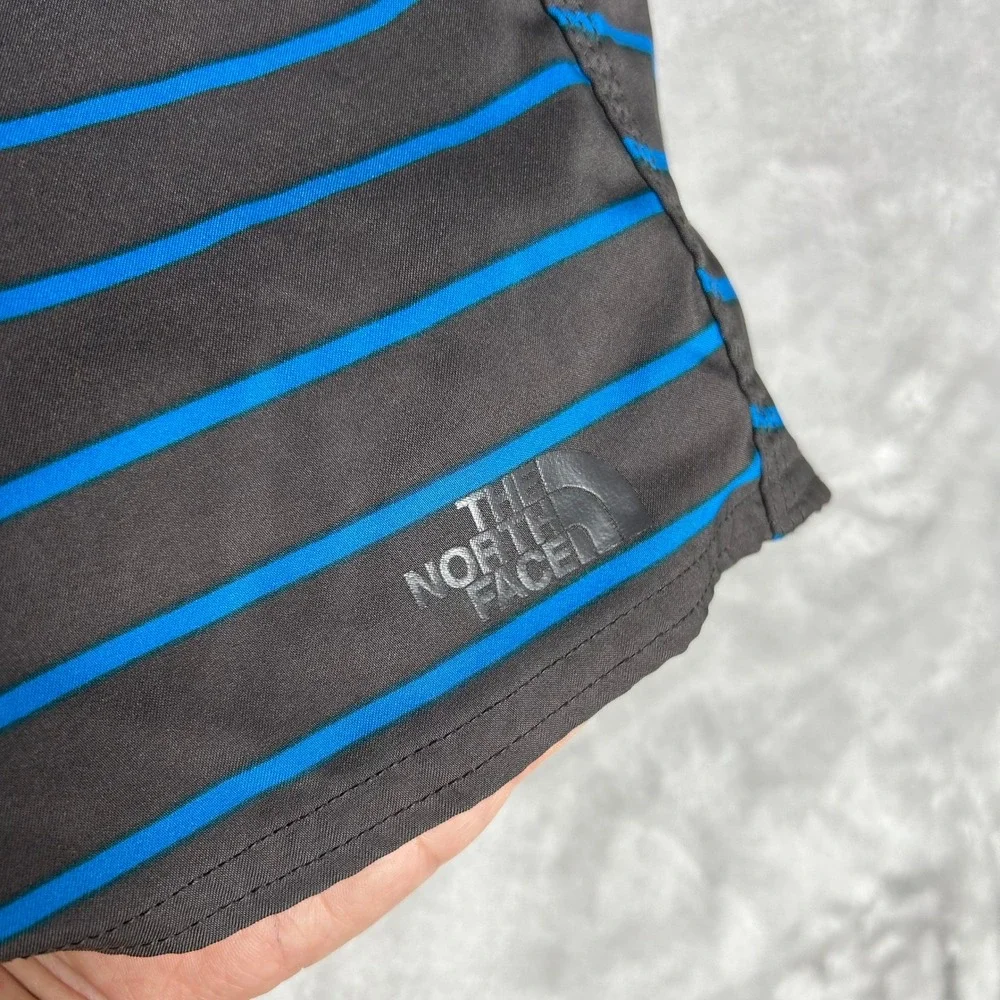 The North Face Mens Swim Trunks Board Shorts Striped Blue Gray‎ Size 34